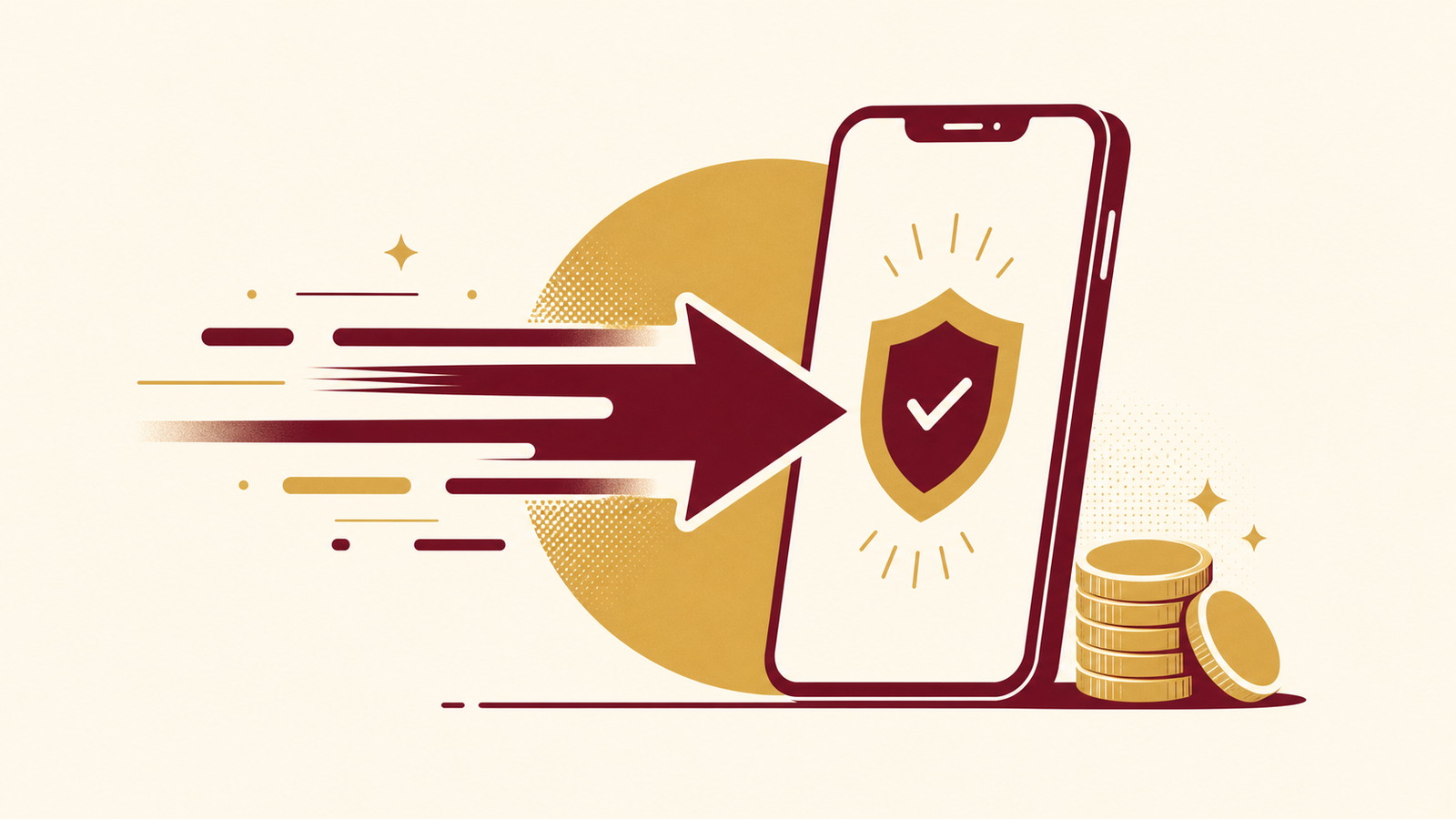 Illustration som visar ett flöde från internetbank via Trustly till ett spelkonto